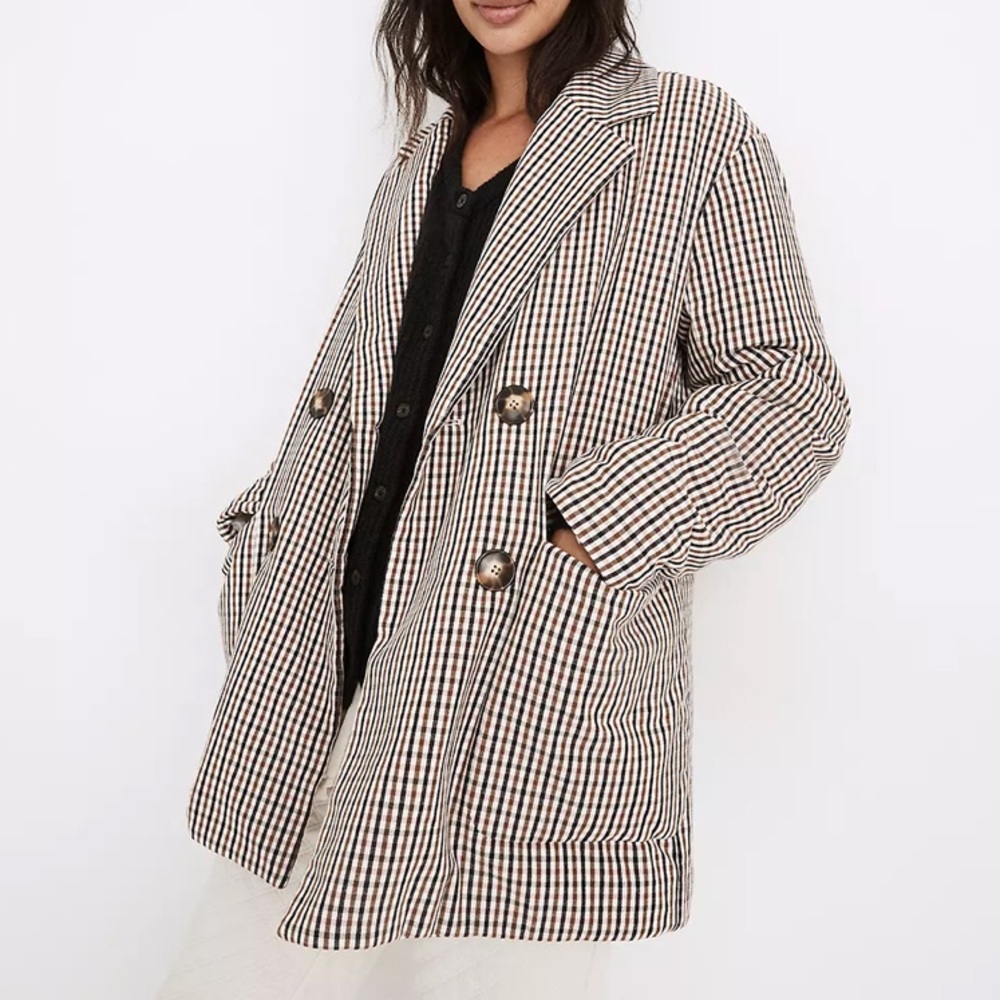 Madewell Padded Jacket in Plaid